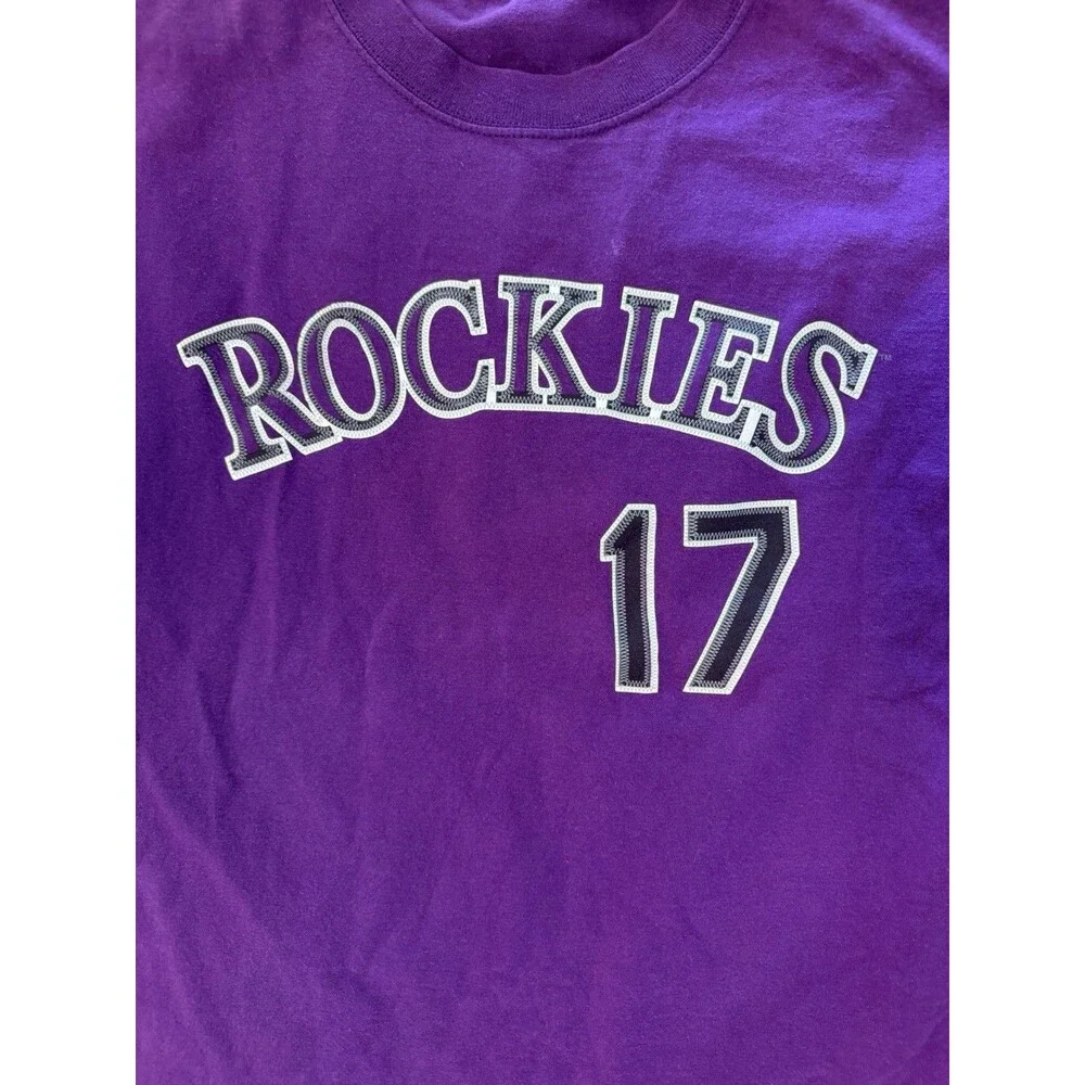 VF Imagewear Colorado Rockies Todd Helton 17 Purple Shirt “Rockies